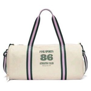 New 2025 Victoria's Secret PINK Dorm Duffle Bag Tote W/ Adjustable Straps Canvas